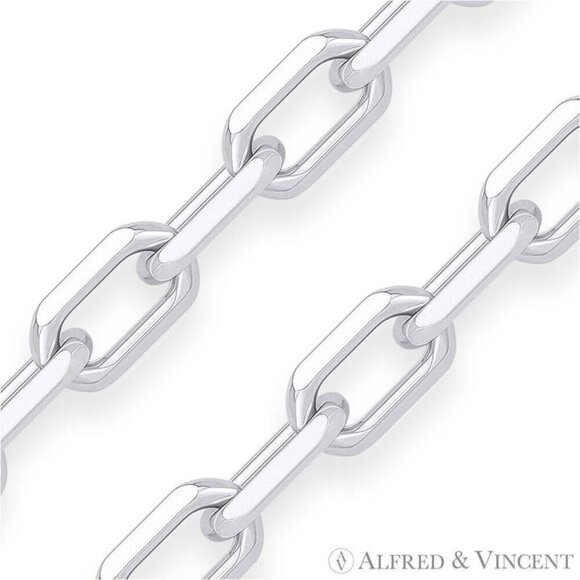 2.8mm D-Cut Anchor Cable Link Chain Necklace in Solid .925 Sterling Silver - 20" - Picture 2 of 2